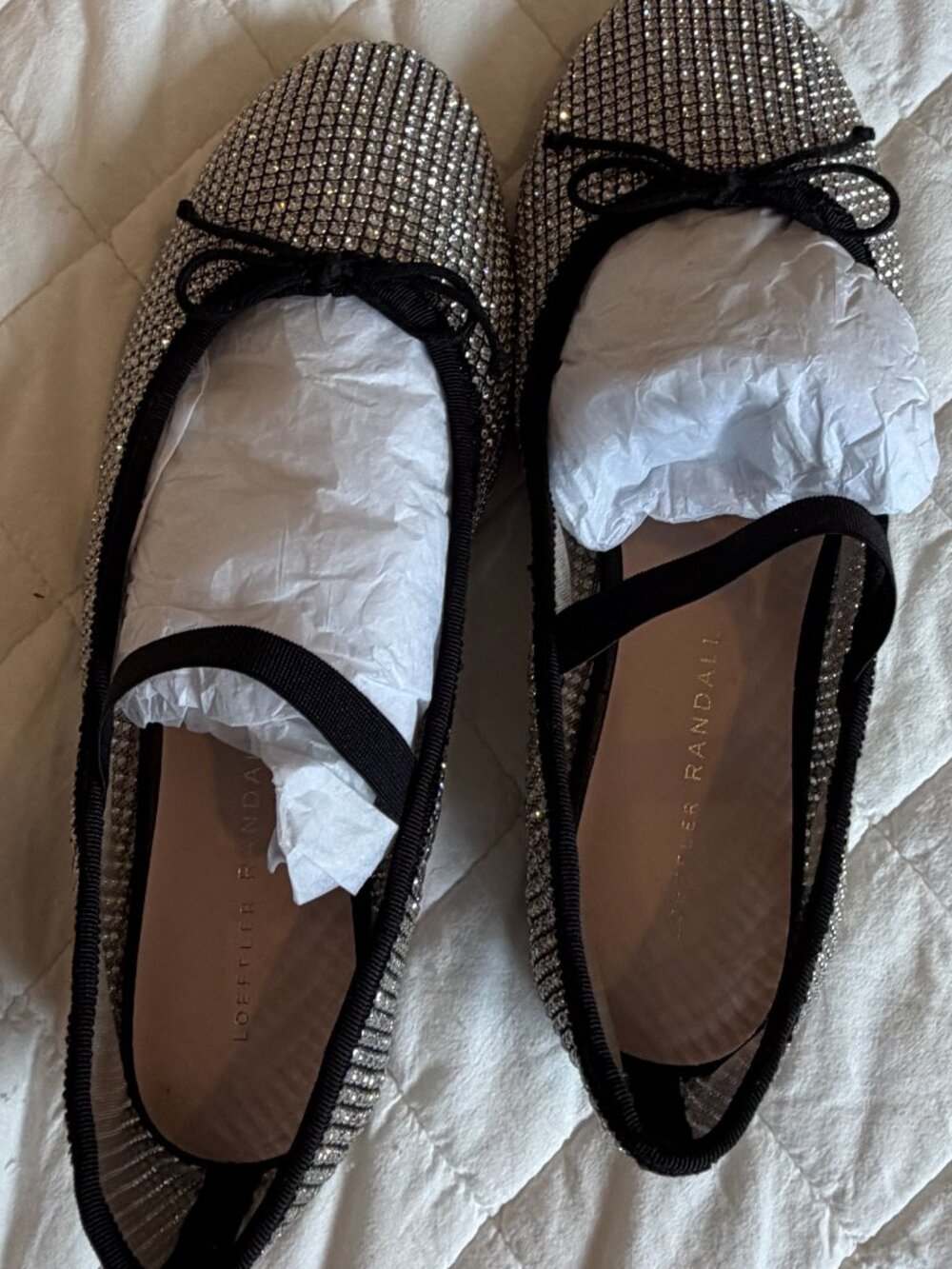 Loeffler Randall Leonie Crystal Ballet Flat 7.5 - Picture 4 of 9